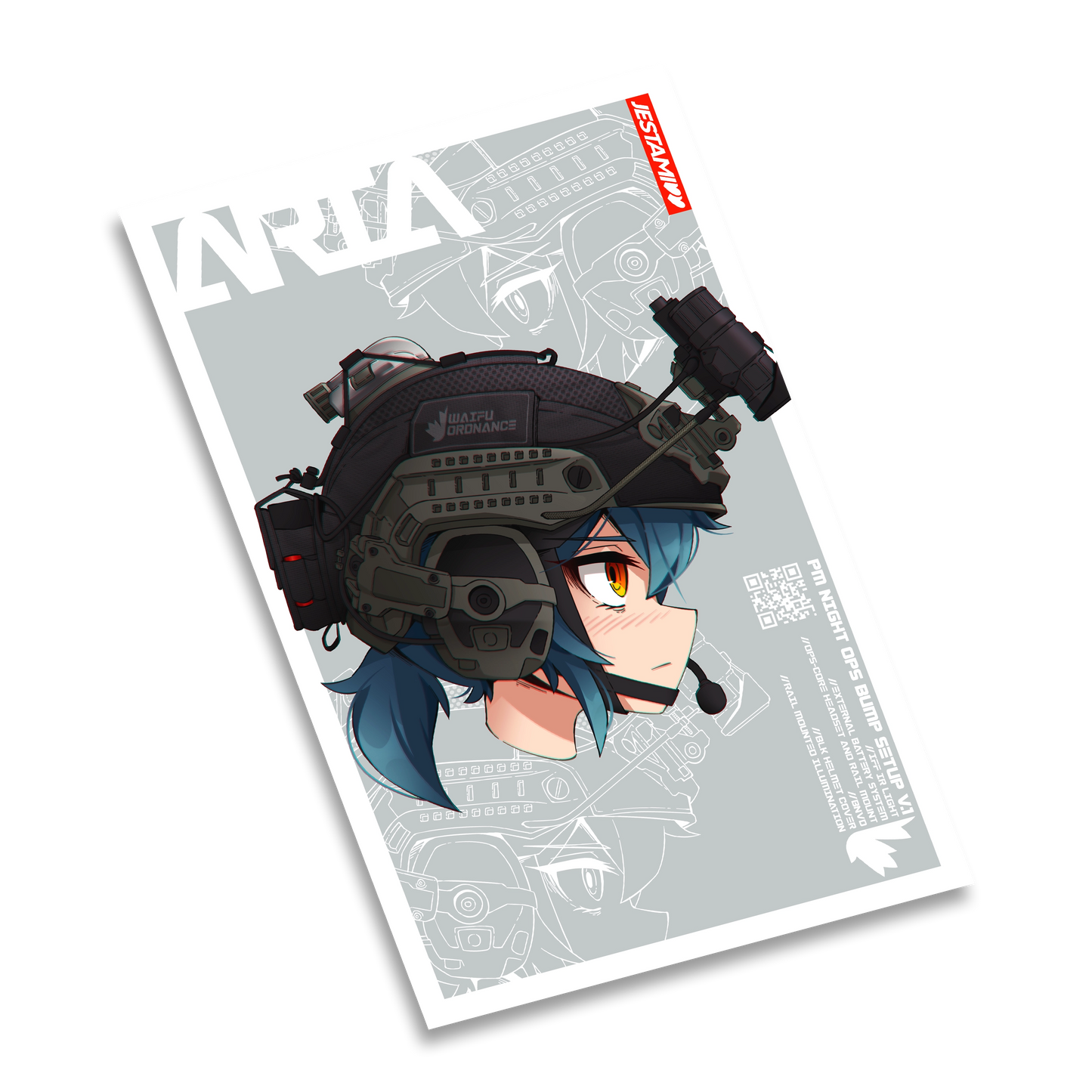 Aria Bump Helmet Print