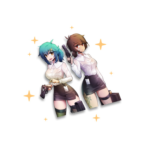 Office Lady Aria & Ayana Holographic