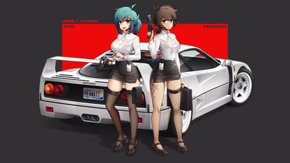 F40 x Office Lady Aria & Ayana Wallpaper